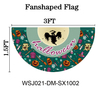Halloween Fan Shaped Flags for Decoration Can Be Customized for Wholesale 