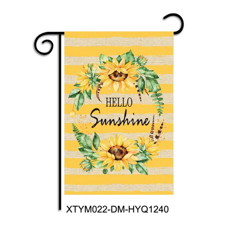 Welcome Summer Burlap Garden Flags Double Sided House Flags Wholesale