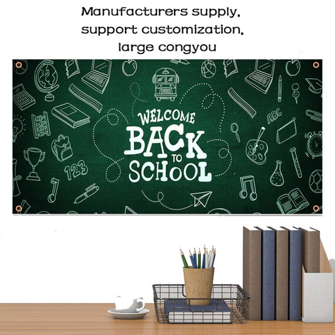 Welcome Back To School Backdrops Blackboard Decoration Supplier 